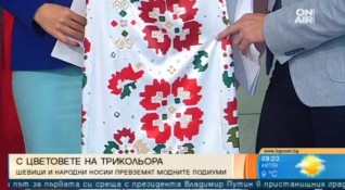Венета Райкова изработва рокли с шевици и народни мотиви въпреки
