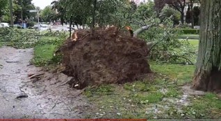 Бурен вятър със силни пориви духа в хърватската столица Загреб