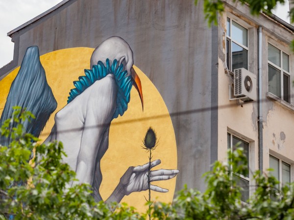 Сградите на София оживяват с нови смели графити на големи