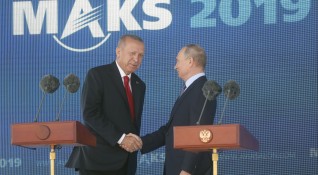 Турският президент Реджеп Тайип Ердоган и руският президент Владимир Путин