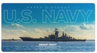 Американският конгресмен Брайън Мъст поздрави родния си военноморски боен флот