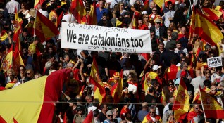 Хиляди привърженици на единството на Испания излязоха днес по улиците