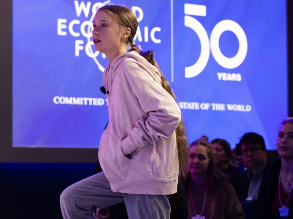 Шведската екоактивистка Грета Тунберг заяви в Давос пред глобалния политически