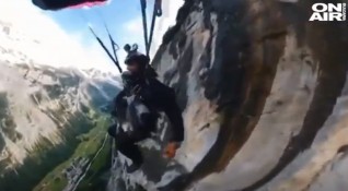 Куче парашутист скочи от 700 метра заедно със собственика си Това