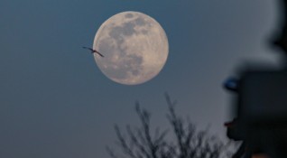 Супер розовата Луна която беше първото пълнолуние на пролетния сезон