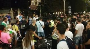 Напрежение на протестите в центъра на столицата Протестиращи и шофьори