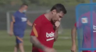 Звездата на Барселона Лионел Меси проведе първа тренировка с
