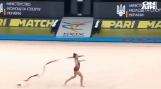 Златната медалистка на Европейското първенство по художествена гимнастика в Киев