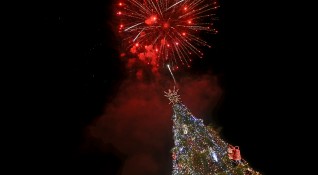 Традиционното запалване на светлините на Коледната елха на София тази