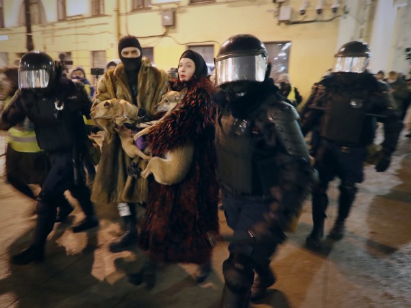 В Русия по време на протести срещу ефективната присъда на