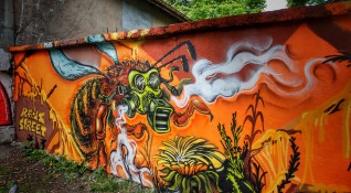 Снимка Димитър Кьосемарлиев Dnes bg30 метрова стена с графити за Международния ден