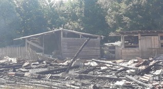Ферма с животни край Разлог изгоря в събота вечер при