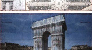 Подготвителните работи за опаковането на Тримфалната арка в Париж със