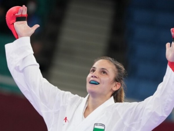 Каратистката Ивет Горанова, която преди дни спечели златен медал от