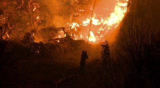 Пожар е избухнал в района на Мезохория в южната част