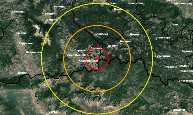 Трус от 3,1 по Рихтер в близост до Хаджидимово
