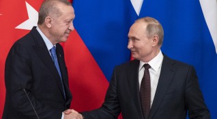 Турският президент Реджеп Тайип Ердоган и неговият руски колега Владимир