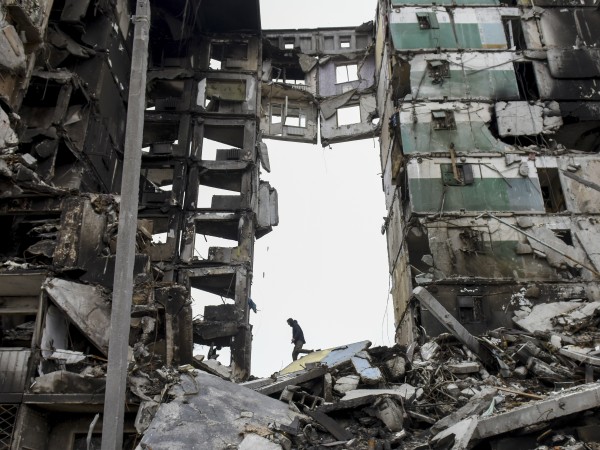 Ситуацията в Бородянка, град на северозапад от Киев, където украинските