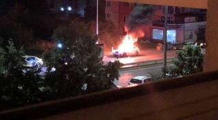 Джип избухна в пламъци след полунощ в столицата Инцидентът е