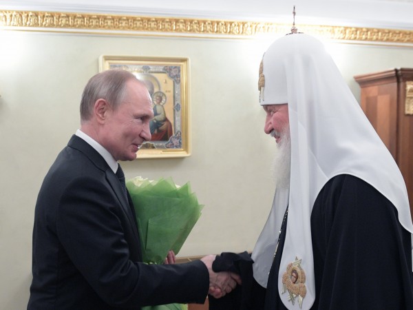 Руският патриарх Кирил поздрави президента Владимир Путин по случай 70-годишния