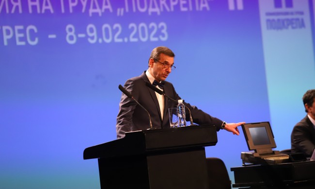 Димитър Манолов беше преизбран за президент на КТ "Подкрепа"
