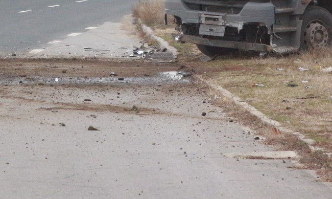 Катастрофа между два камиона затвори пътя Русе-Бяла