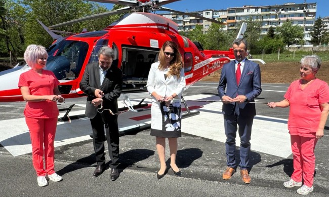 Във Велико Търново откриха площадка за медицински хеликоптер