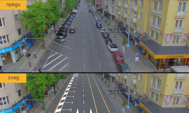 Нови велоалеи и правила за  паркиране: Булевард "Витоша" след ремонта