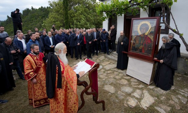 Главчев участва в празника на  манастира „Св. Георги Зограф“ 