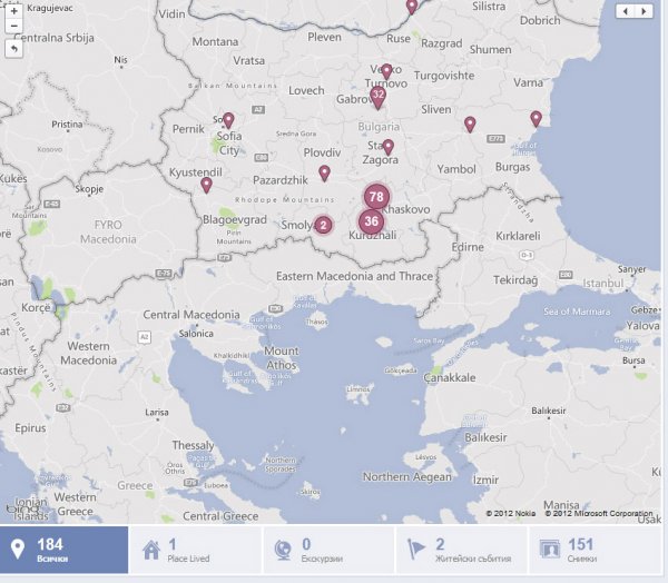Facebook map